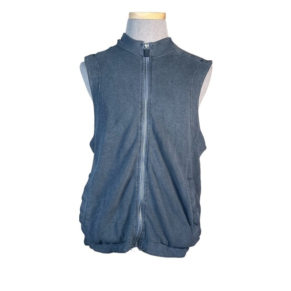 The Territory Ahead Men’s Cotton Double Layered Charcoal Gray Zip Front Vest L - Picture 4 of 11